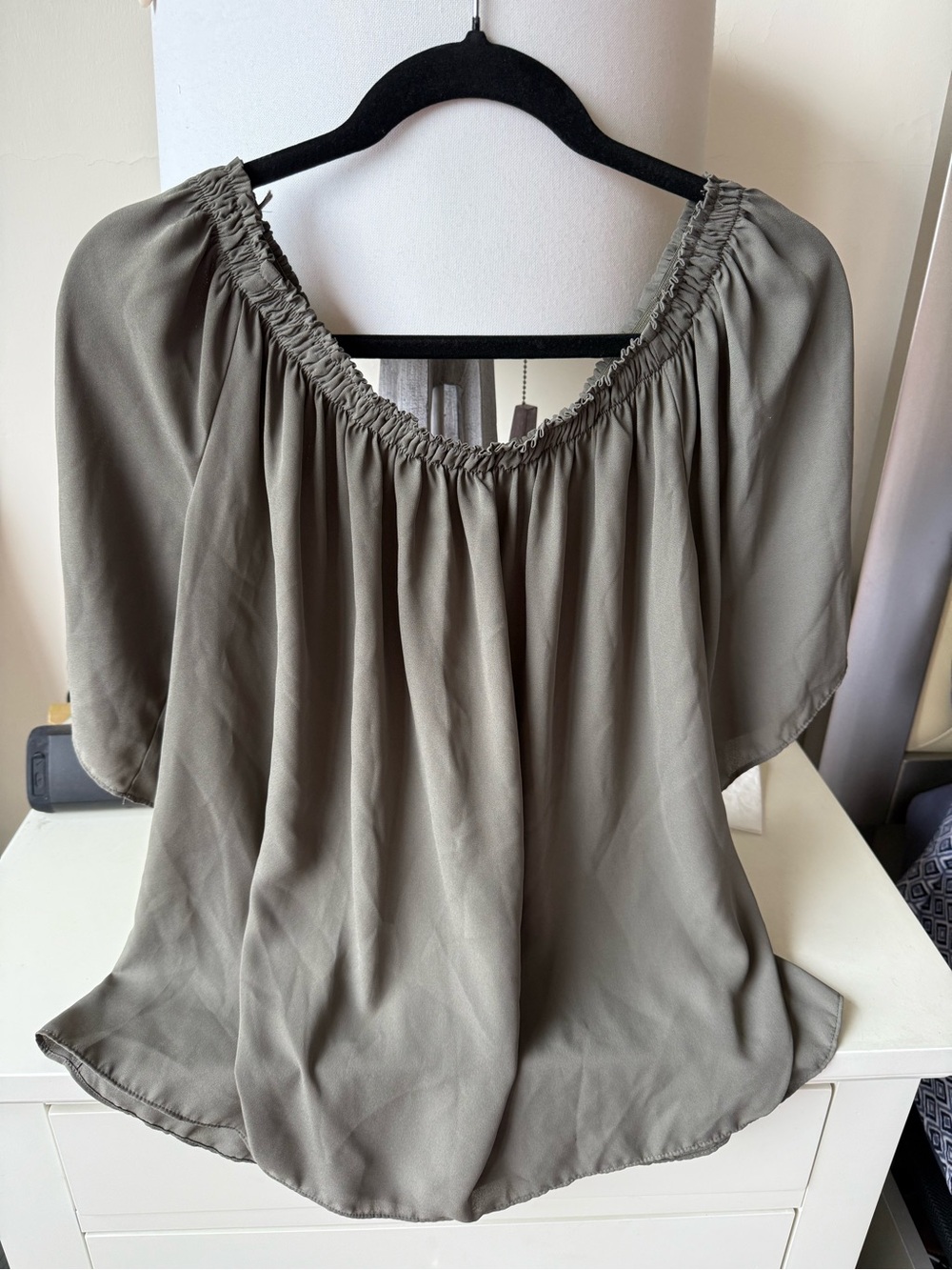 Olive Green Off the Shoulder/On the Shoulder